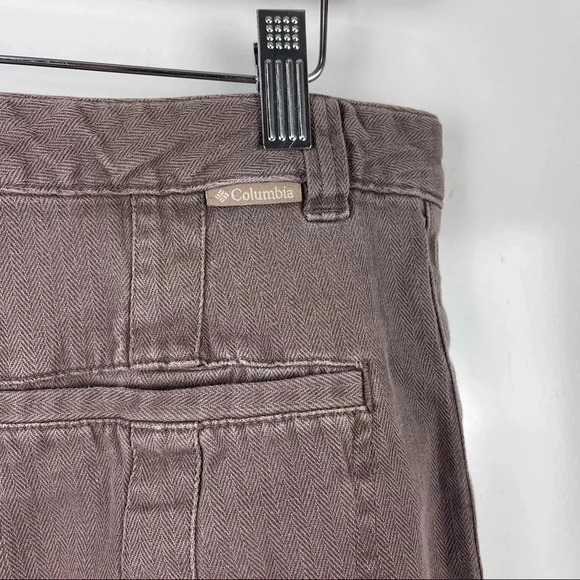 Columbia Brown Straight Leg Convertible Capri Cropped Denim Pants Size 10 - Picture 4 of 9